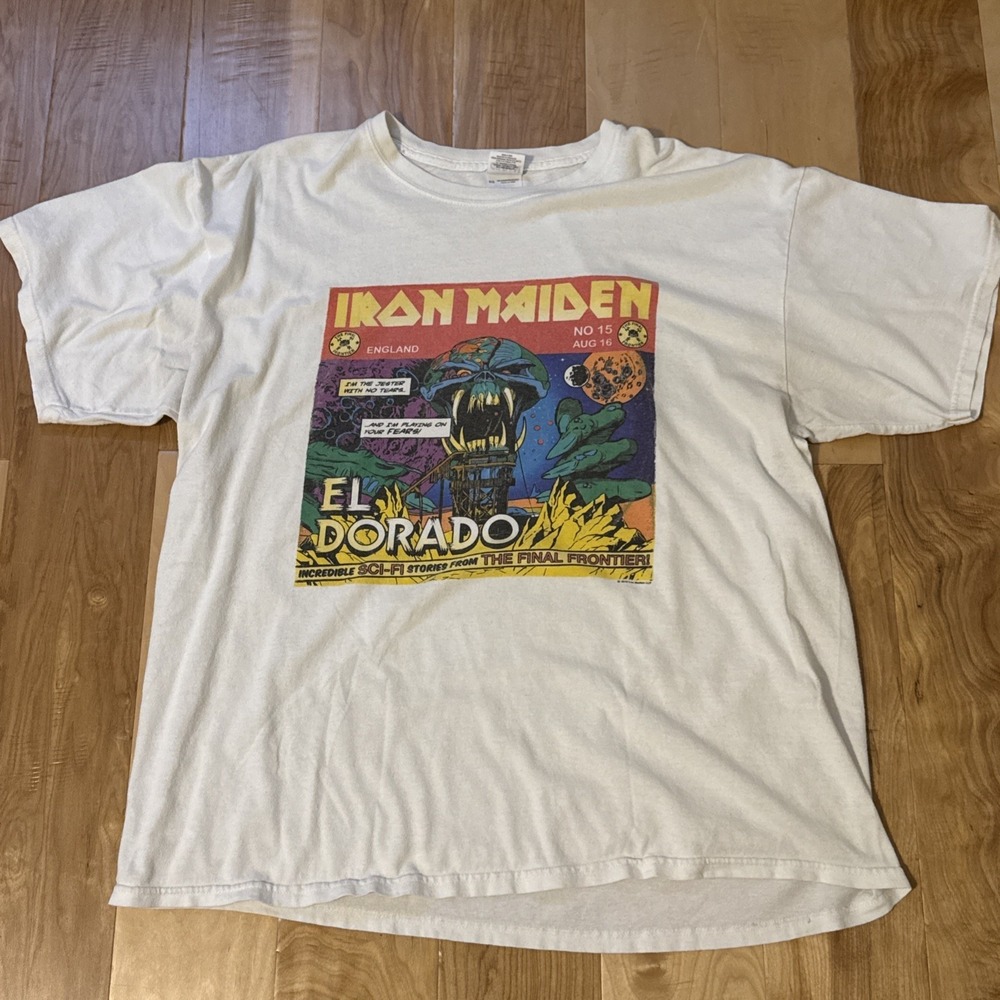 Iron Maiden The Final Frontier El Dorado World Tour 2011 T-Shirt White XL Band
